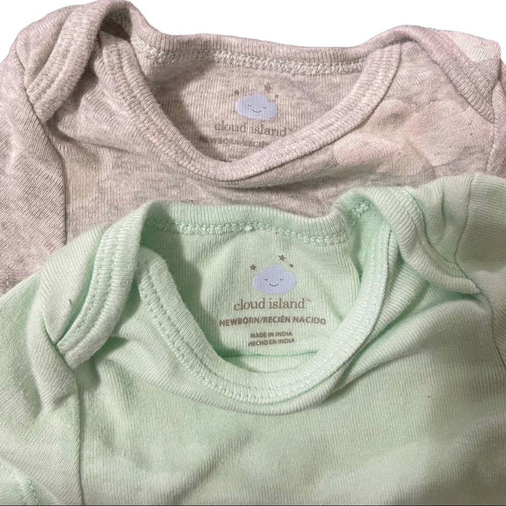 Cloud Island Newborn 2 Onesies